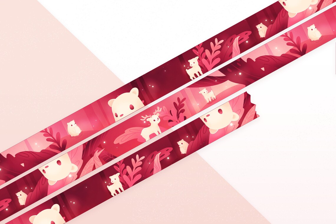 miamouz-bear-magic-forest-washi-tape-15mm-x-10m image 2