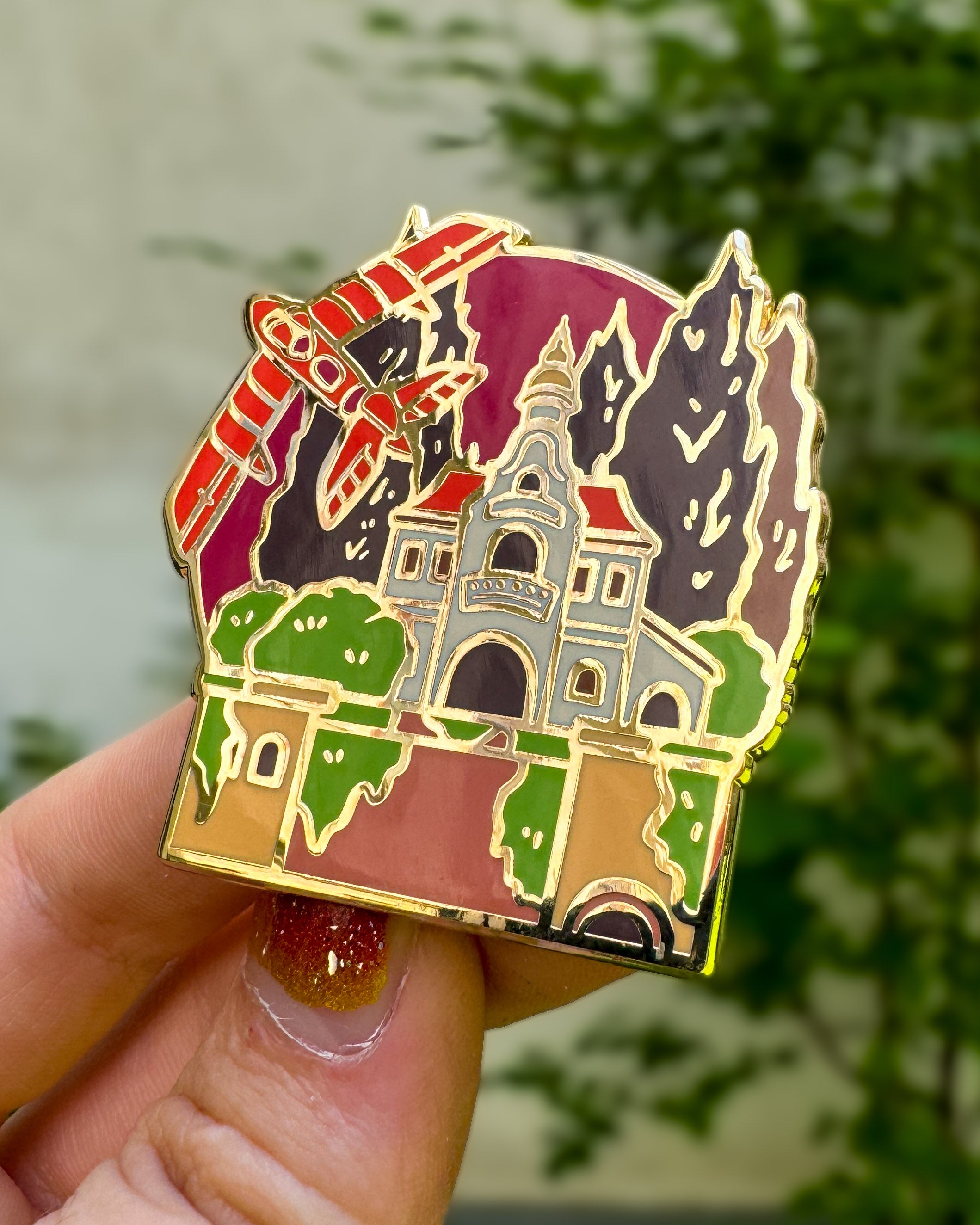 kabujiro-enamel-pins-taking-flight-pin-50mm-flugzeug-rot image 2