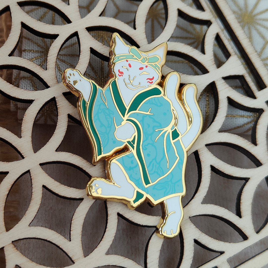 katzenjammerpins-hard-enamel-pins-nekomata-enamel-pin-white-katze image 2