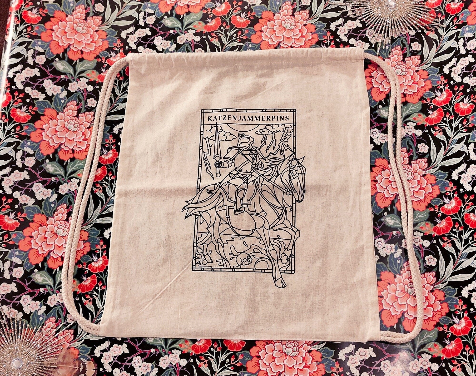 katzenjammerpins-death-tarot-gymbag-turnbeutel-baumwolle image 1