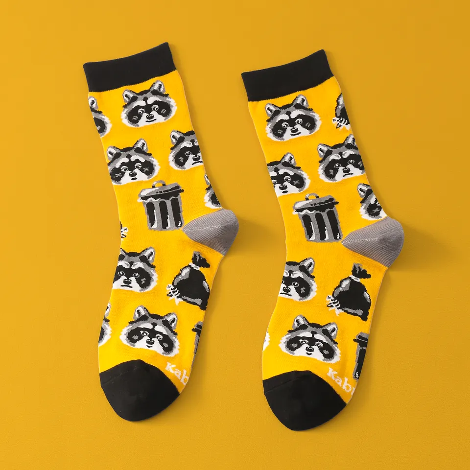 kabujiro-trash-raccoons-art-socks-gr-37-43-baumwolle image 1