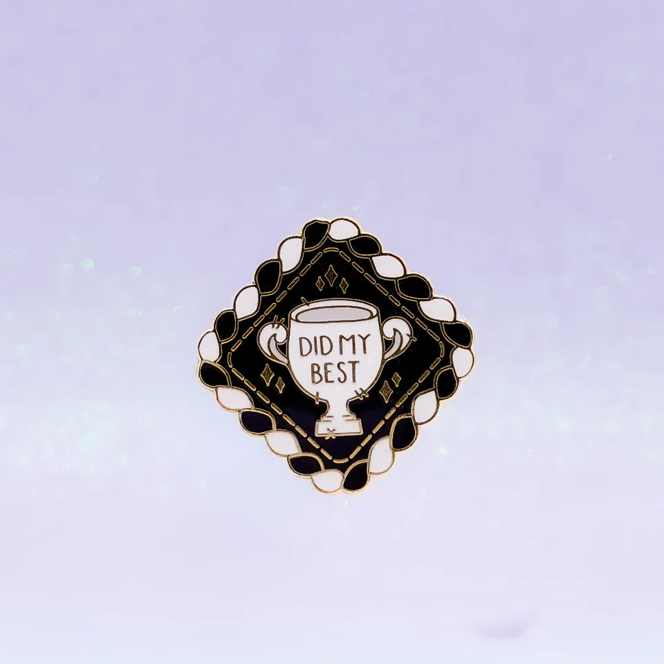 miamouz-did-my-best-enamel-pin-self-care-gold-normal image 1