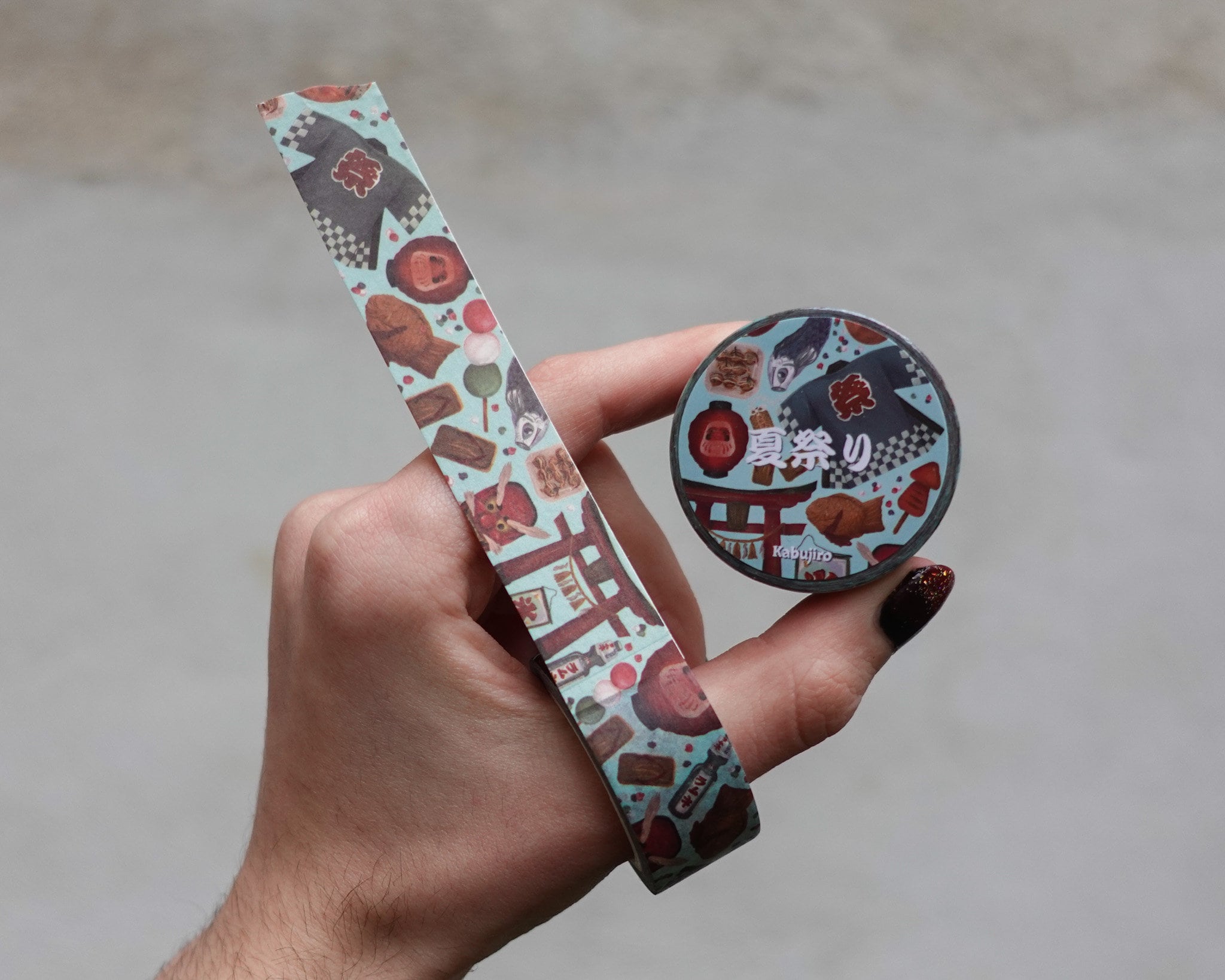 kabujiro-washi-tape-set-japan-food-festival-masken-3x10m image 2