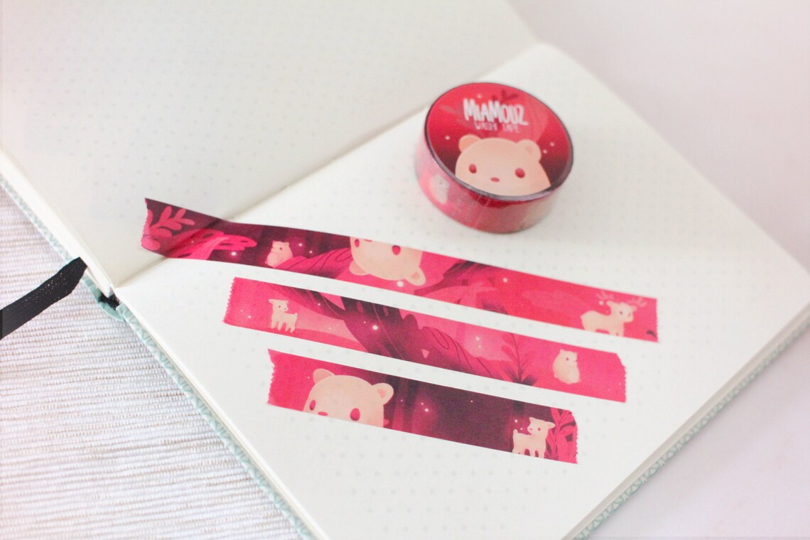 miamouz-bear-magic-forest-washi-tape-15mm-x-10m image 5
