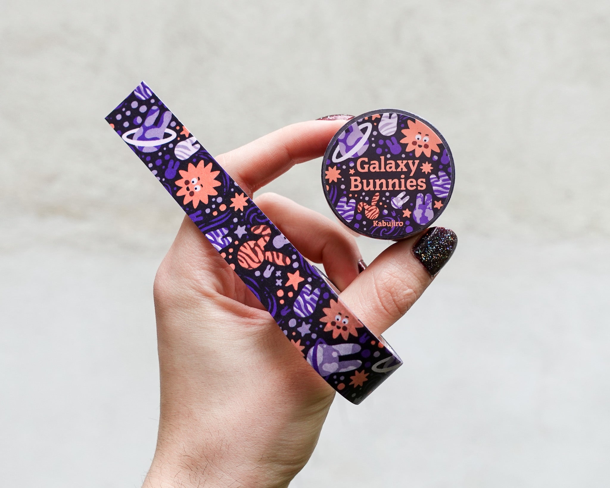 kabujiro-galaxy-bunnies-washi-tape-20mm-10m-hase image 1