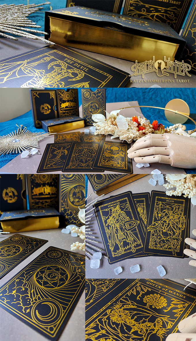katzenjammerpins-tarot-deck-kartendeck-78-karten-goldfolie-1-deck image 2