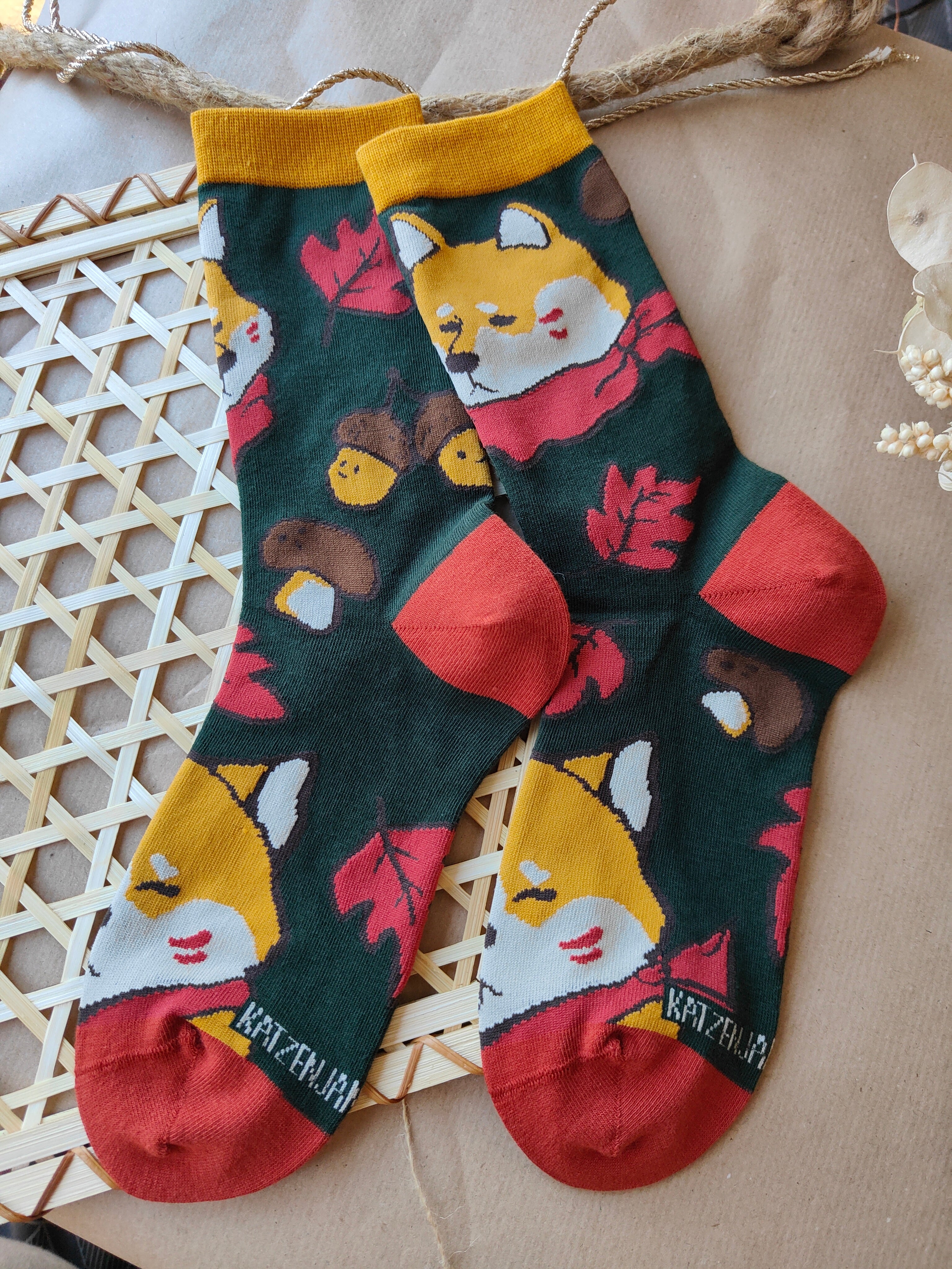 katzenjammerpins-shiba-inu-art-socken-baumwolle-36-43 image 2