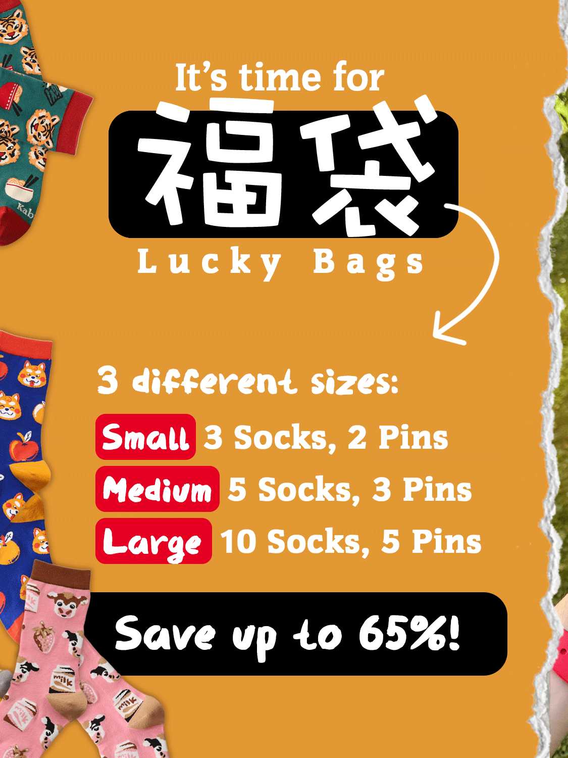 kabujiro-socken-mystery-box-small-3-paar-2-pins image 2