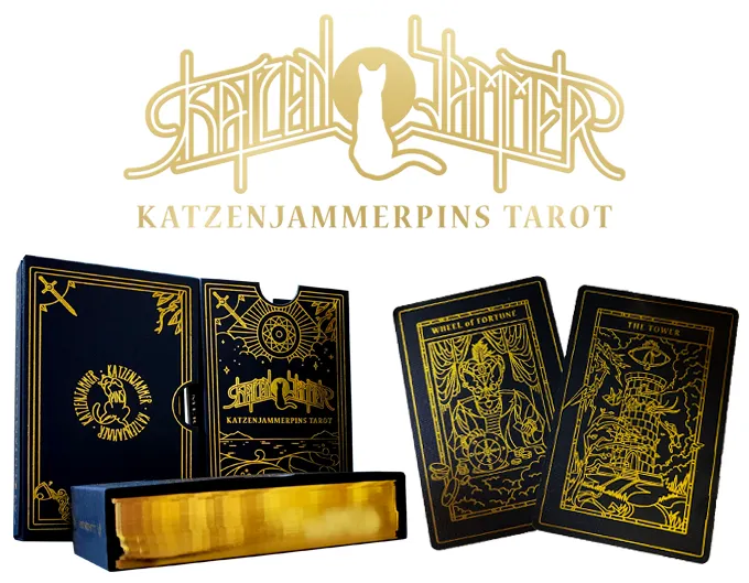 katzenjammerpins-tarot-deck-kartendeck-78-karten-goldfolie-1-deck image 1