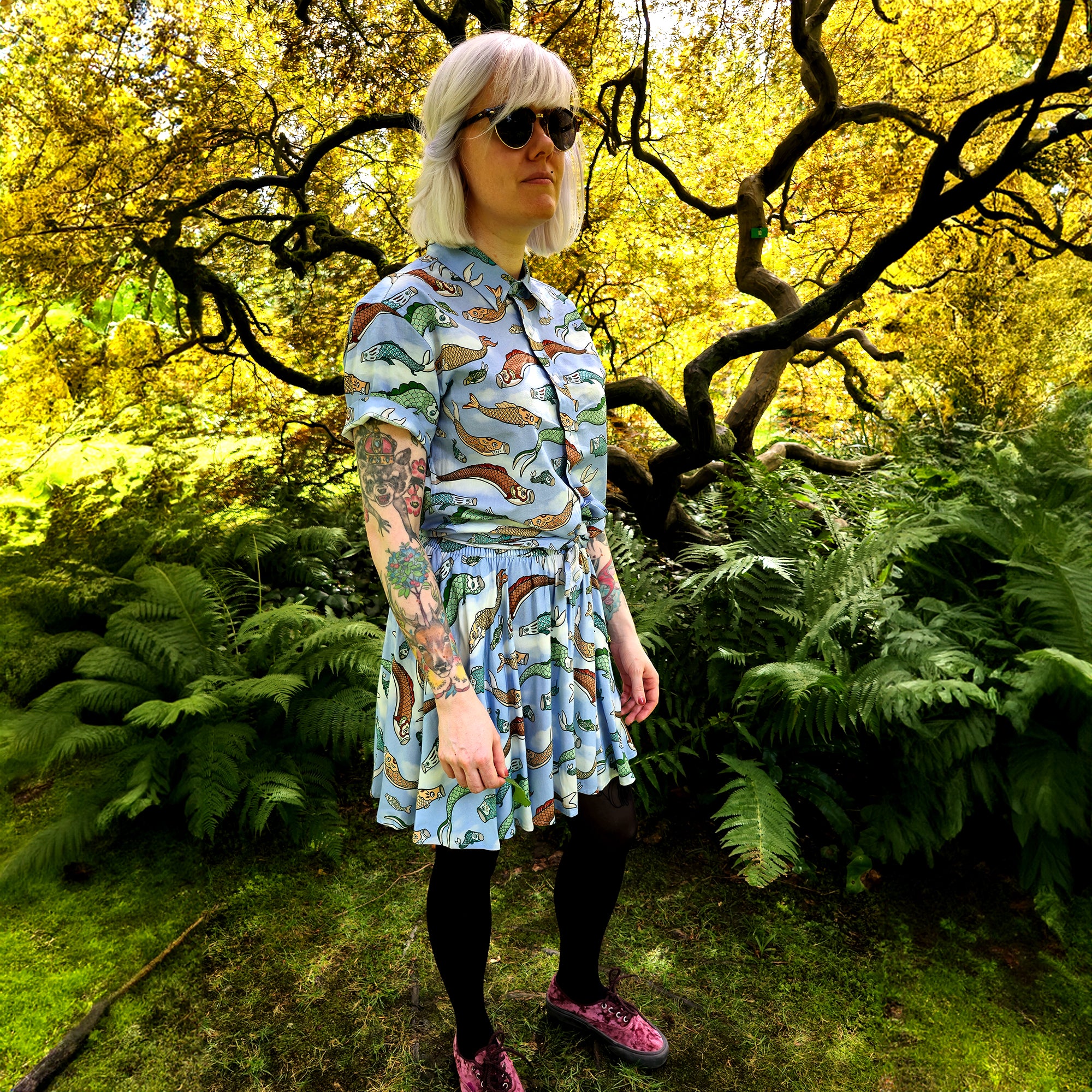 katzenjammerpins-koi-nobori-hemd-button-up-blau-baumwolle image 4