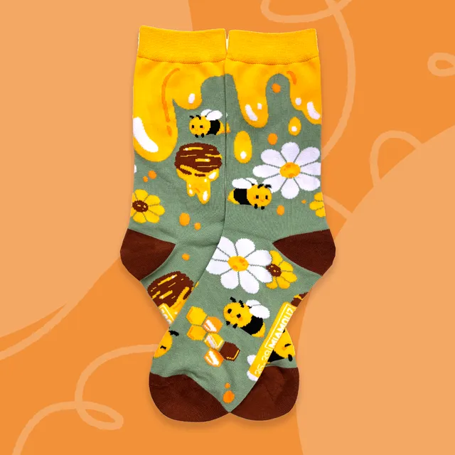 miamouz-sweet-bee-socken-bienen-pastell-eu-35-39-baumwolle image 1