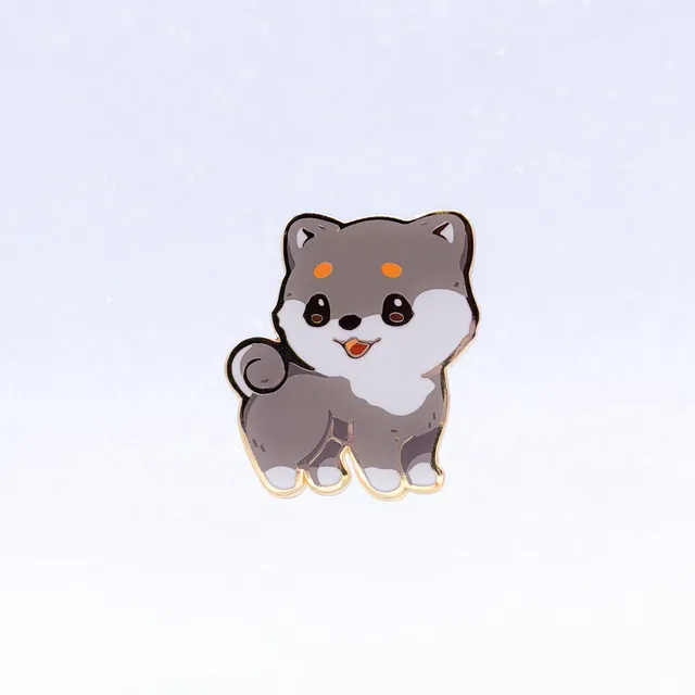 miamouz-enamel-pins-shiba-inu-black-tan-emaille-pin image 1