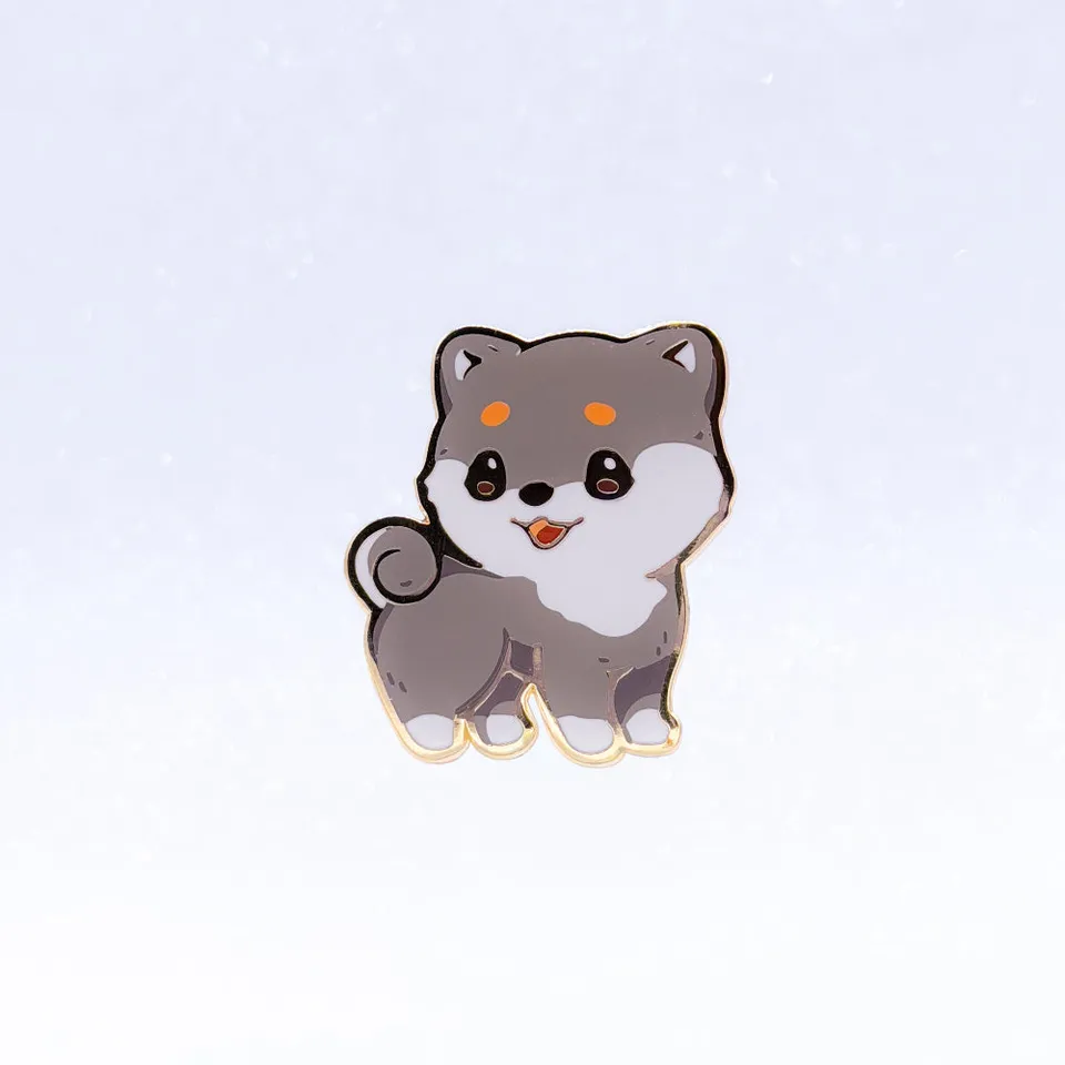 miamouz-enamel-pins-shiba-inu-black-tan-emaille-pin image 1