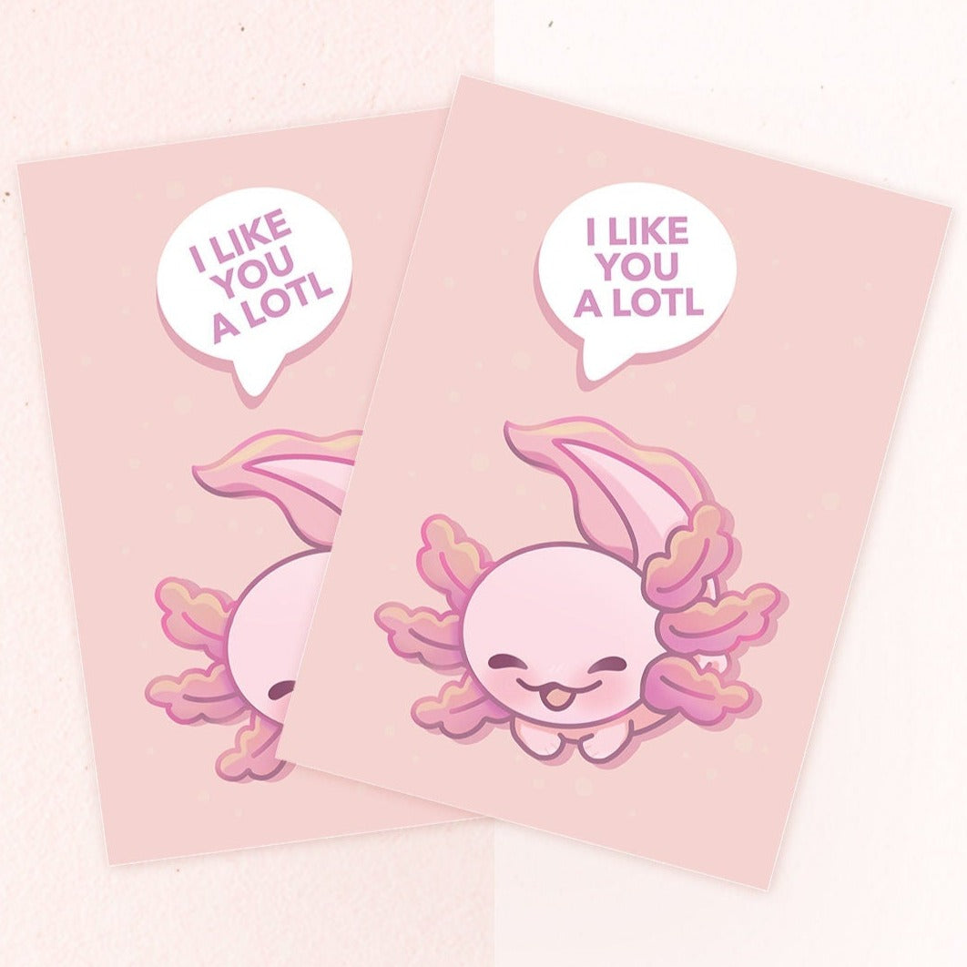 miamouz-i-like-you-a-lotl-postkarte-a6-axolotl image 1