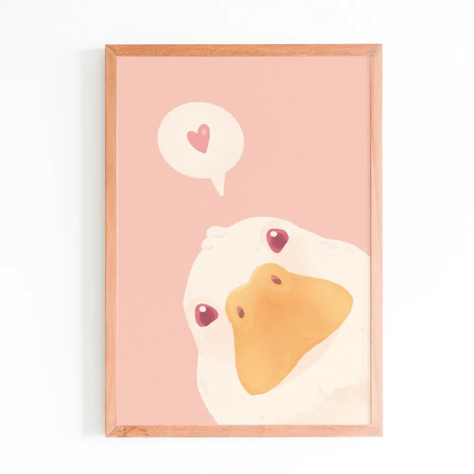 miamouz-peeking-duck-love-a6-print-postkarte-ente image 1