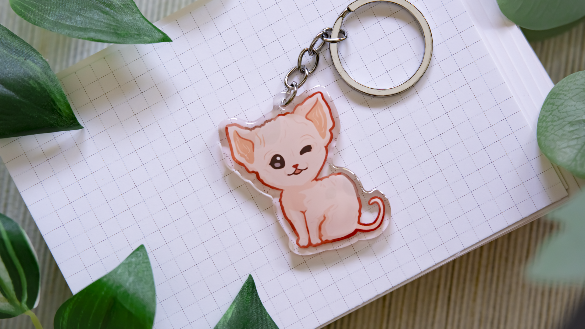miamouz-sphynx-cat-keychain-katzen-anh-nger-acryl image 3