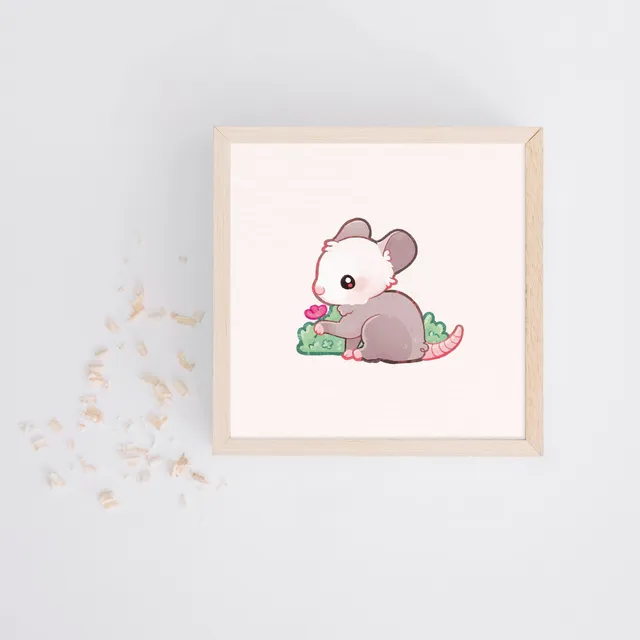 miamouz-opossum-15x15-artprint-pastell-14-8-cm-kinderzimmer image 1