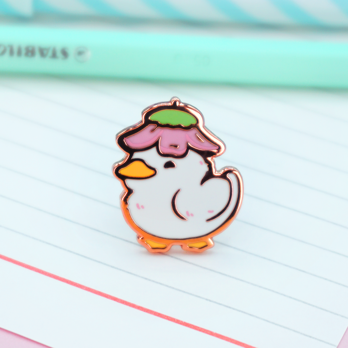 miamouz-enamel-pins-flower-duck-emaille-pin-24x20 image 1