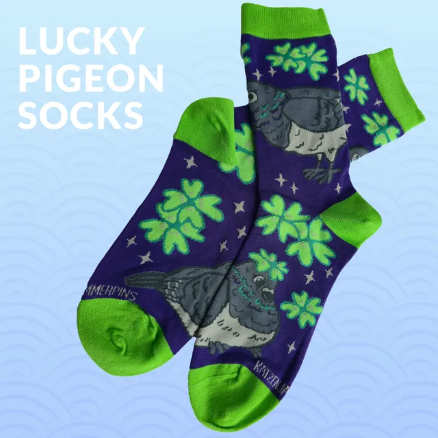 katzenjammerpins-lucky-pigeon-socken-baumwolle-38-47 image 1