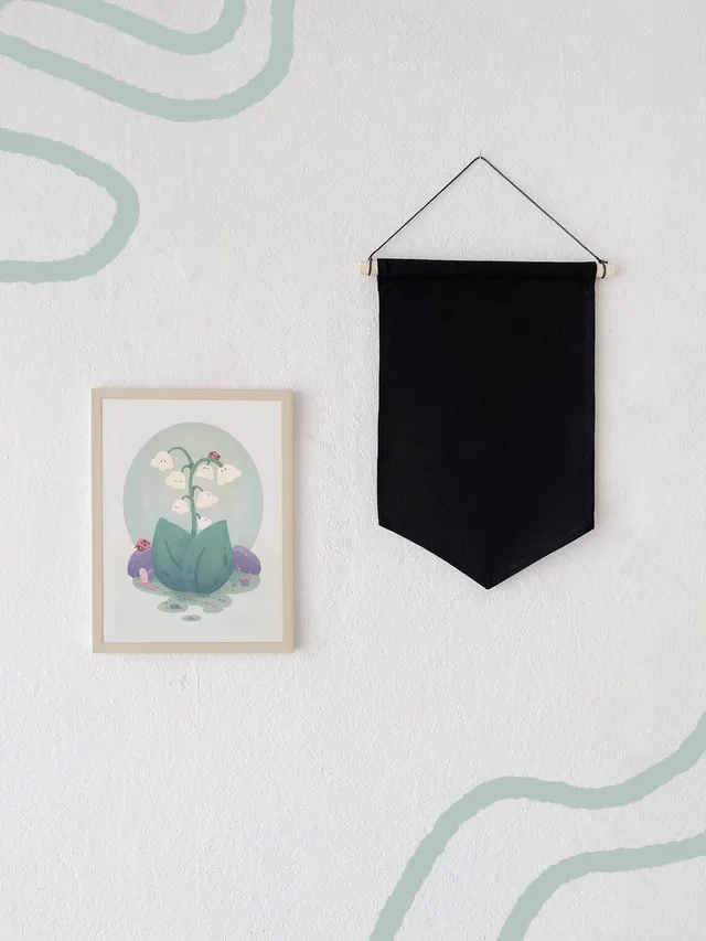 miamouz-pin-banner-l-21x30cm-schwarz-canvas-baumwolle image 1