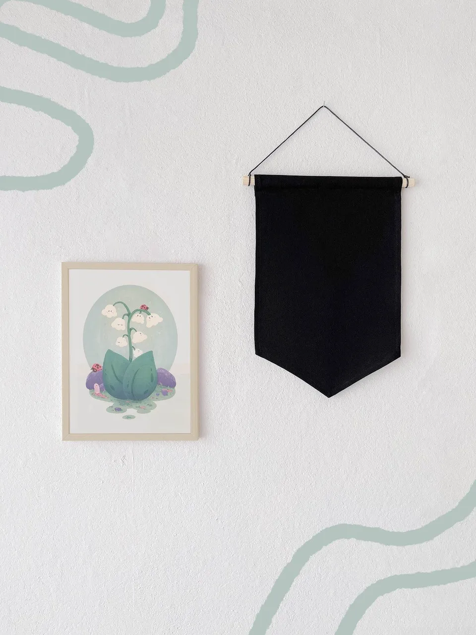 miamouz-pin-banner-l-21x30cm-schwarz-canvas-baumwolle image 1