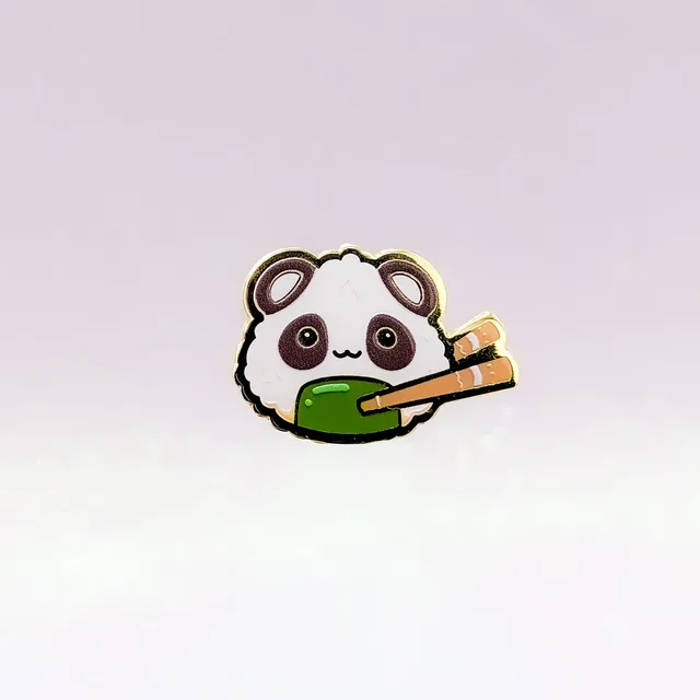 miamouz-enamel-pins-panda-onigiri-mini-pin-20x28mm-gold image 1