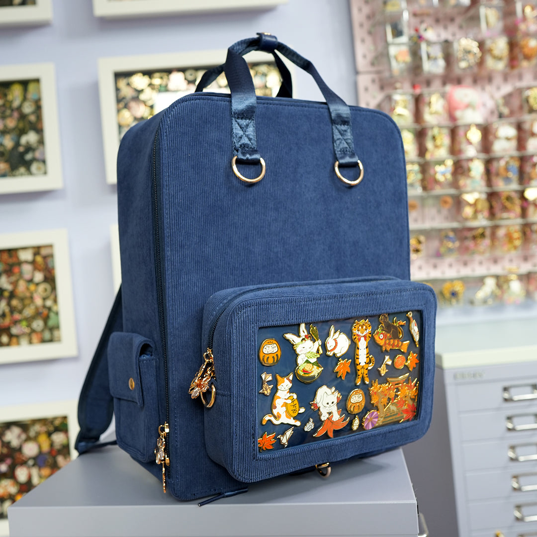 katzenjammerpins-ita-backpack-midnight-front-pocket-rucksack-silber image 4