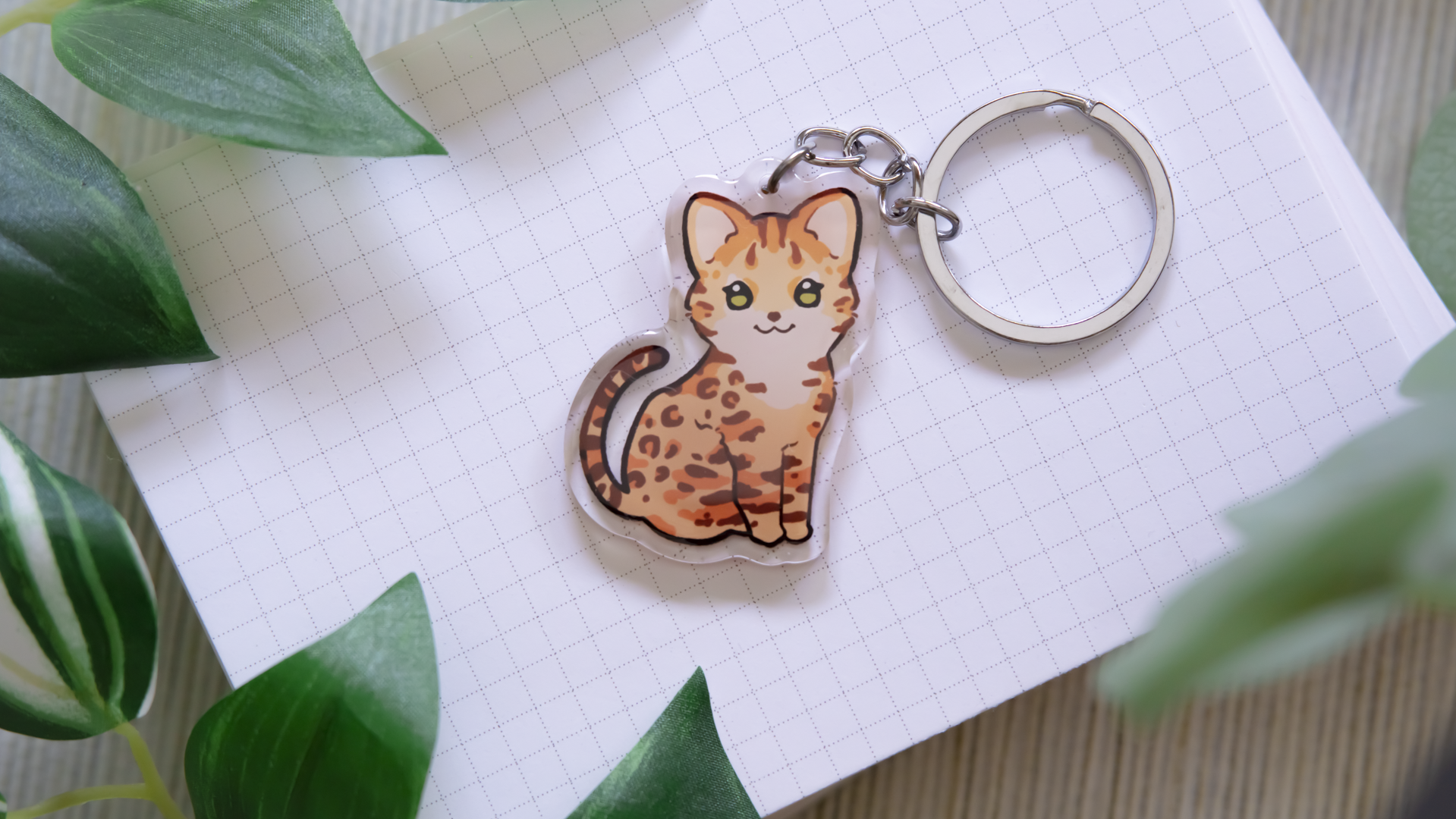miamouz-katzen-acryl-schl-sselanh-nger-bengal-red-5cm image 2