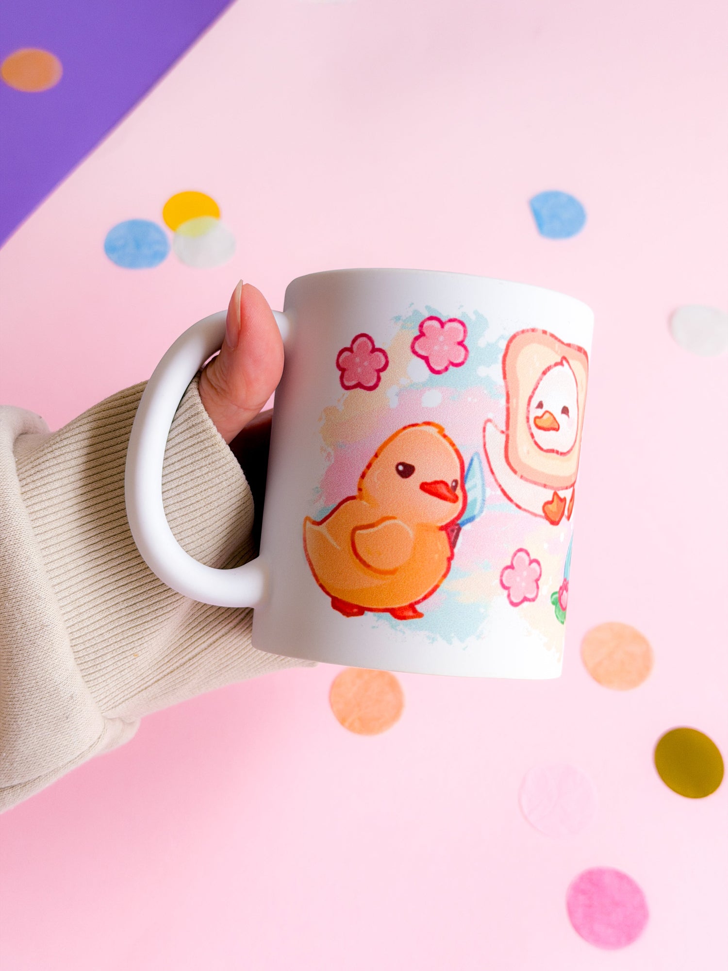 miamouz-ducks-tasse-rosa-gelb-330-ml-matt-keramik image 2