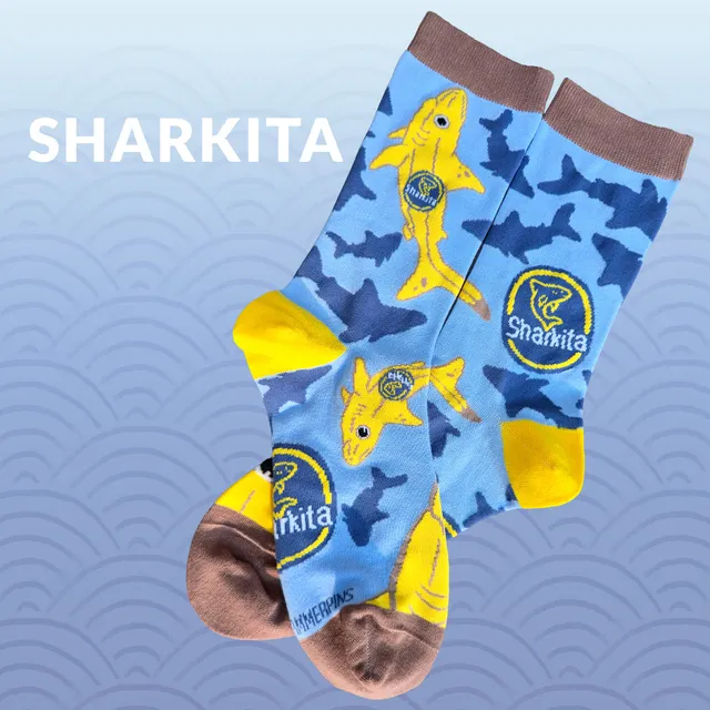 katzenjammerpins-sharkita-art-socks-socken-38-47 image 1