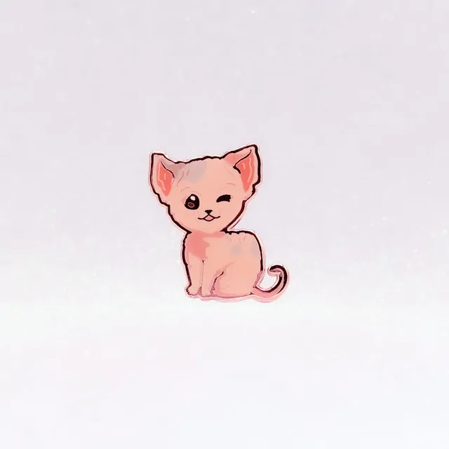 miamouz-sphynx-cat-emaille-pin-nacktkatze-34x37mm image 1