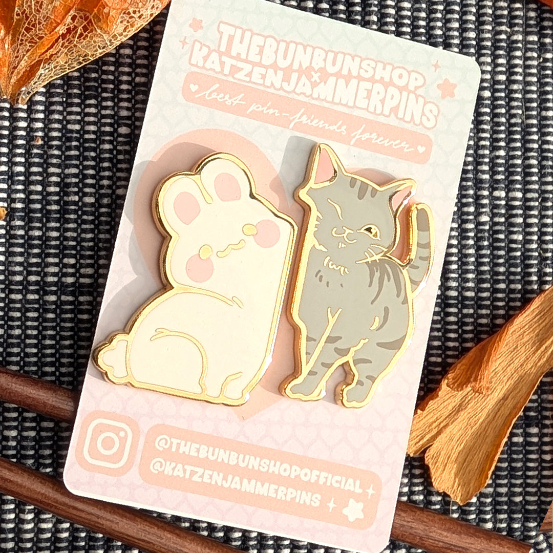 katzenjammerpins-bff-pin-set-emaille-katze-samurai-2er image 3