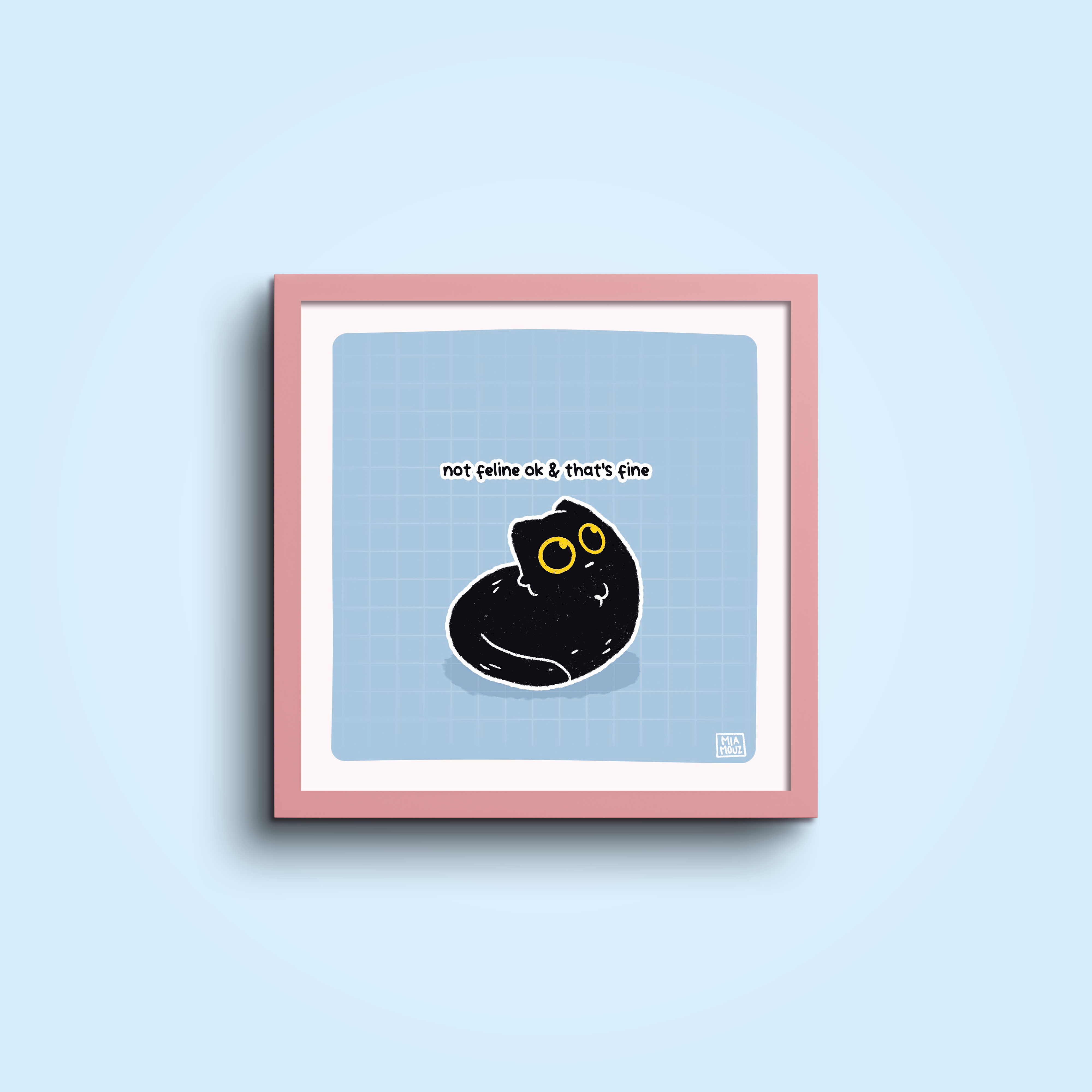 miamouz-prints-not-feline-ok-art-print-15x15-katze image 3