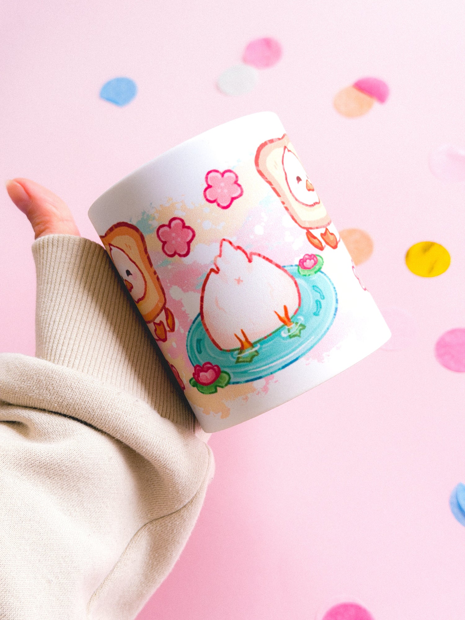 miamouz-ducks-tasse-rosa-gelb-330-ml-matt-keramik image 3