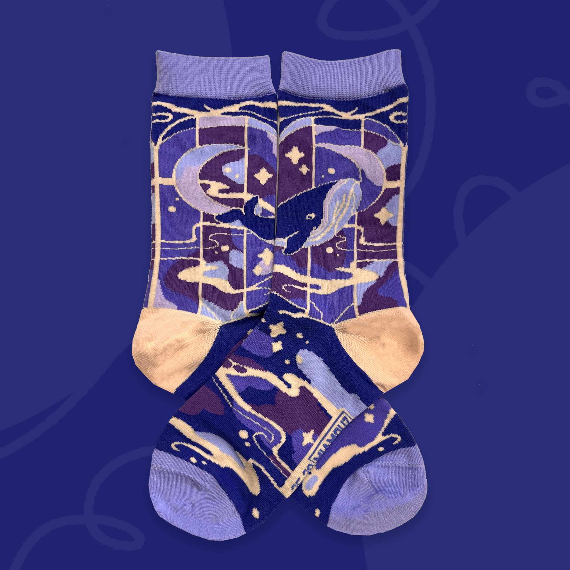 miamouz-celestial-whale-socken-wal-mond-35-39-baumwolle image 1