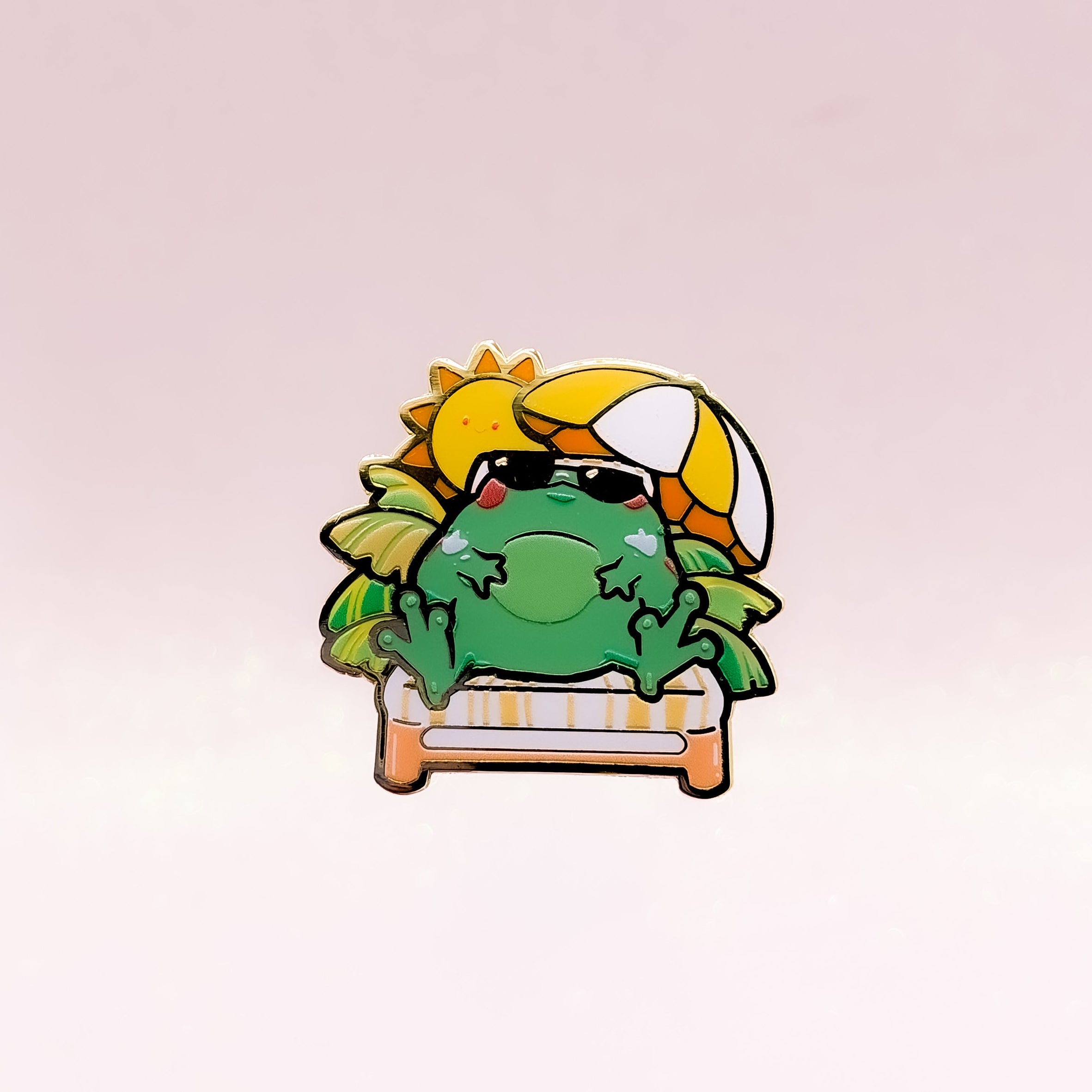 miamouz-summer-frog-emaille-pin-frosch-normal-35-mm image 1