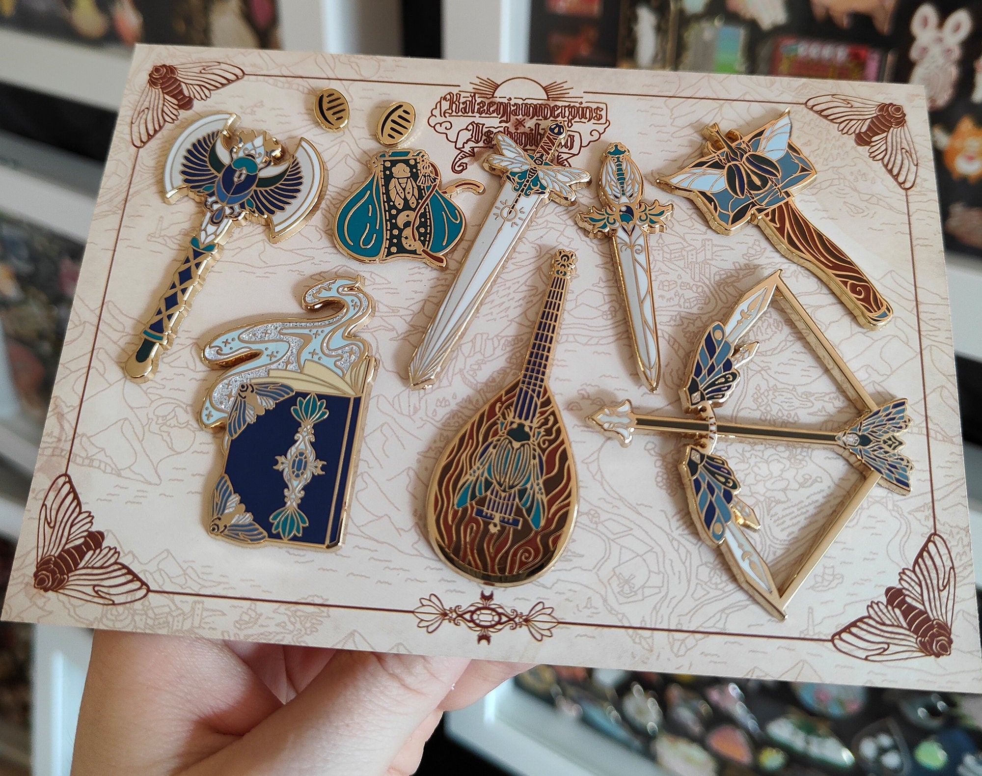 katzenjammerpins-hard-enamel-pins-cleric-s-book-enamel-pin-midnight-gold image 6