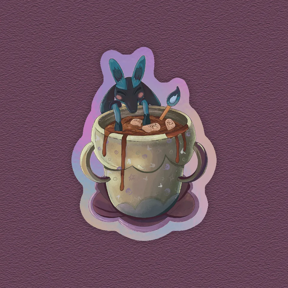 kabujiro-pok-snack-chocolate-holo-sticker-38x51mm image 1