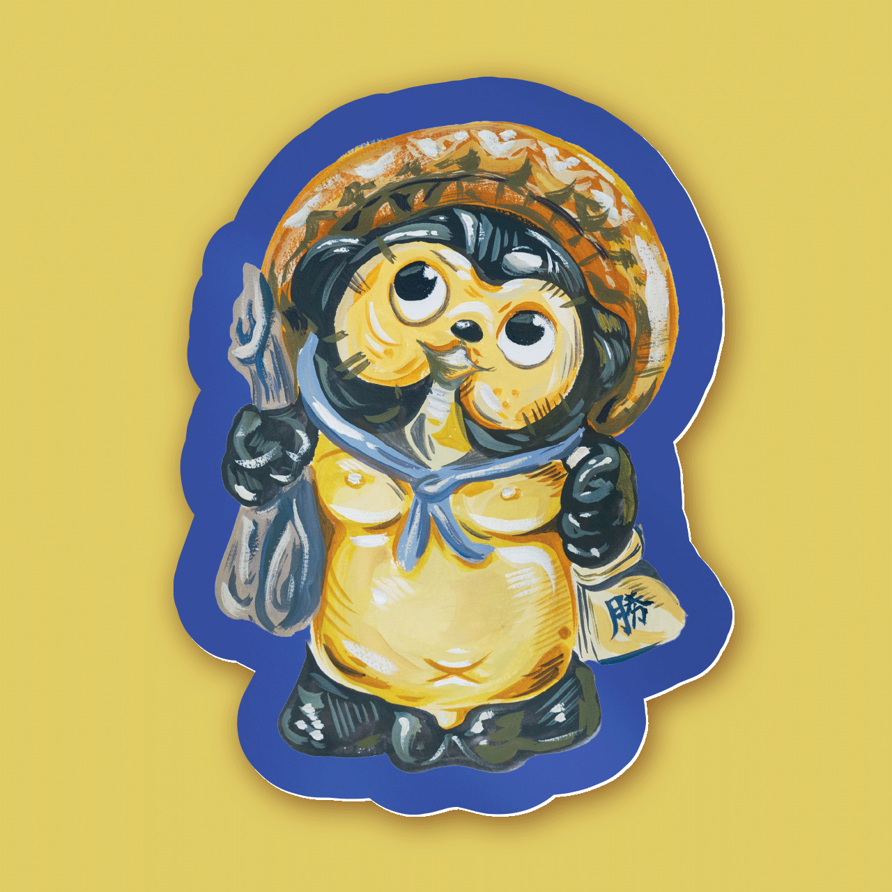 kabujiro-stickers-tanuki-vinyl-aufkleber-88x67-mm image 1