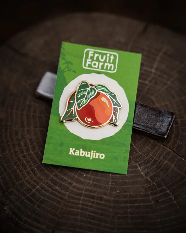 kabujiro-orange-fruit-farm-enamel-pin-yuzu-38mm image 1
