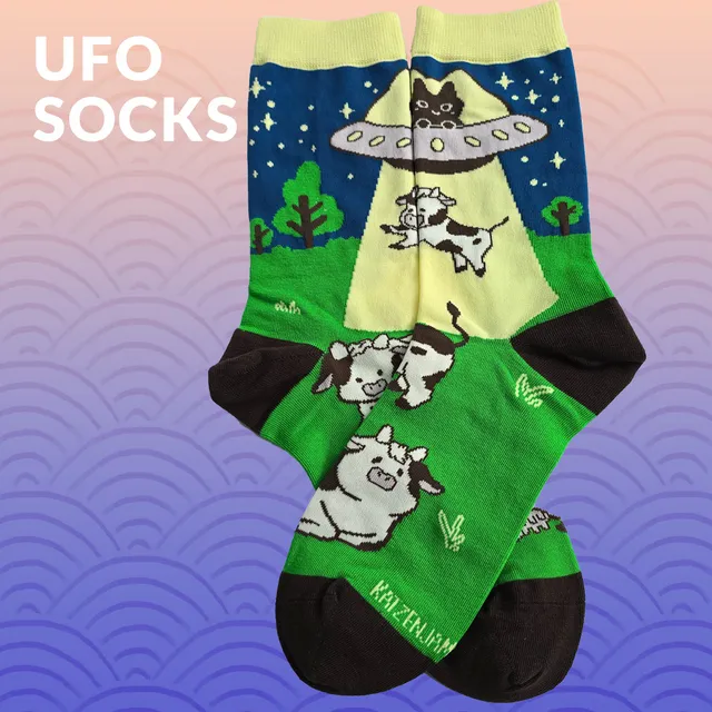 katzenjammerpins-ufo-art-socks-socken-baumwolle-38-47 image 1