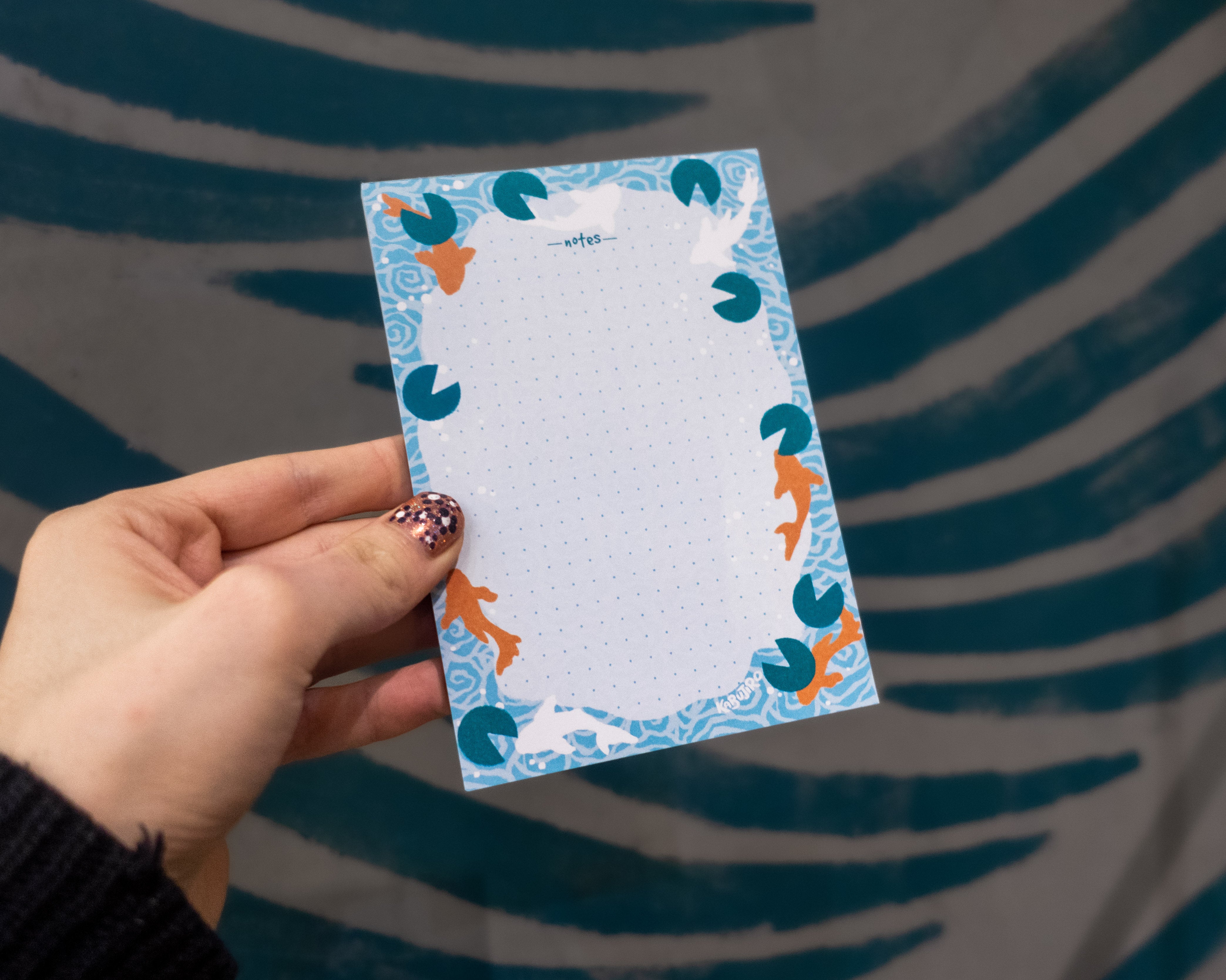 kabujiro-koi-pond-notizblock-a6-dotted-50-blatt image 2