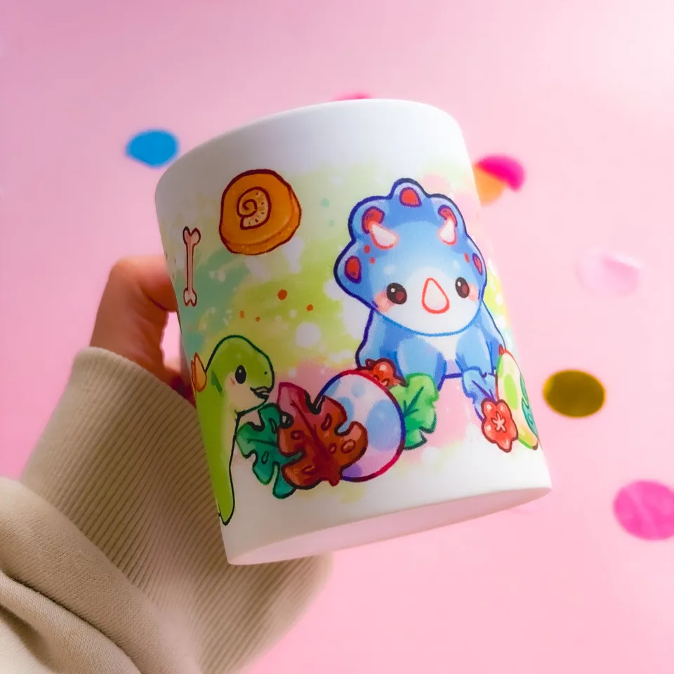miamouz-dinosaurs-tasse-330-ml-gr-n-blau-matt-kawaii image 1