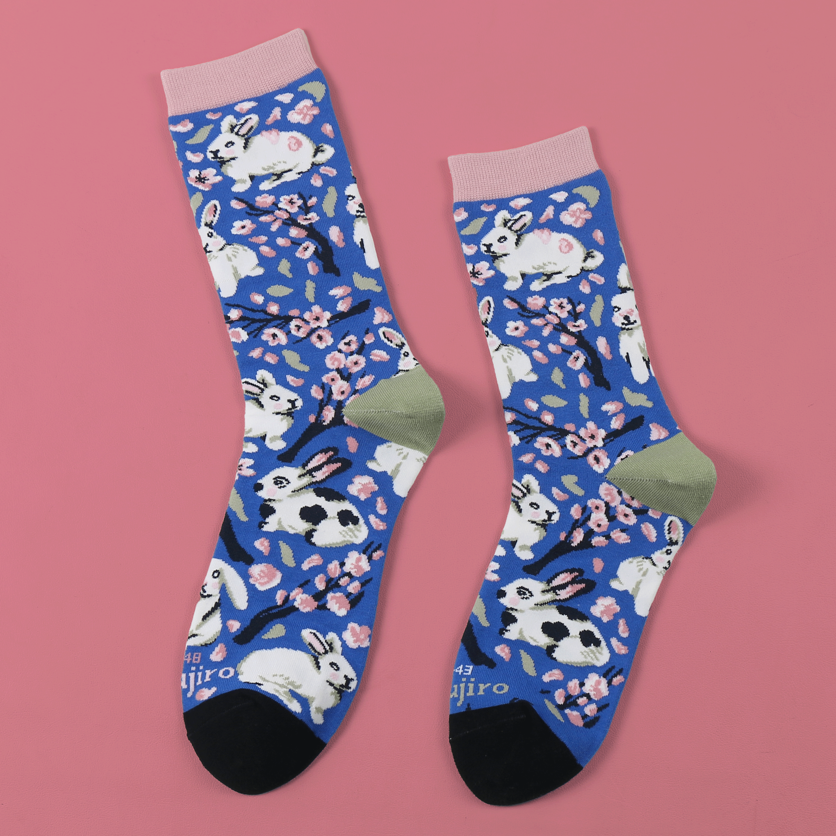 kabujiro-sakura-bunnies-baumwoll-socken-37-43 image 1