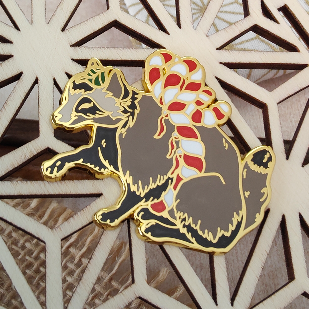 katzenjammerpins-tanuki-emaille-pin-japan-yokai-3-9-cm image 2