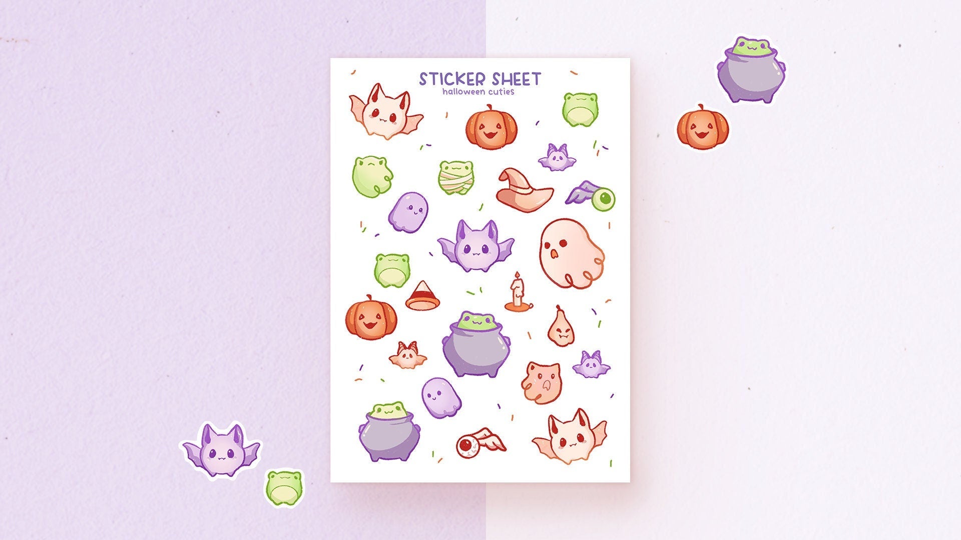 miamouz-halloween-cuties-stickerbogen-a6-matt-halloween image 2
