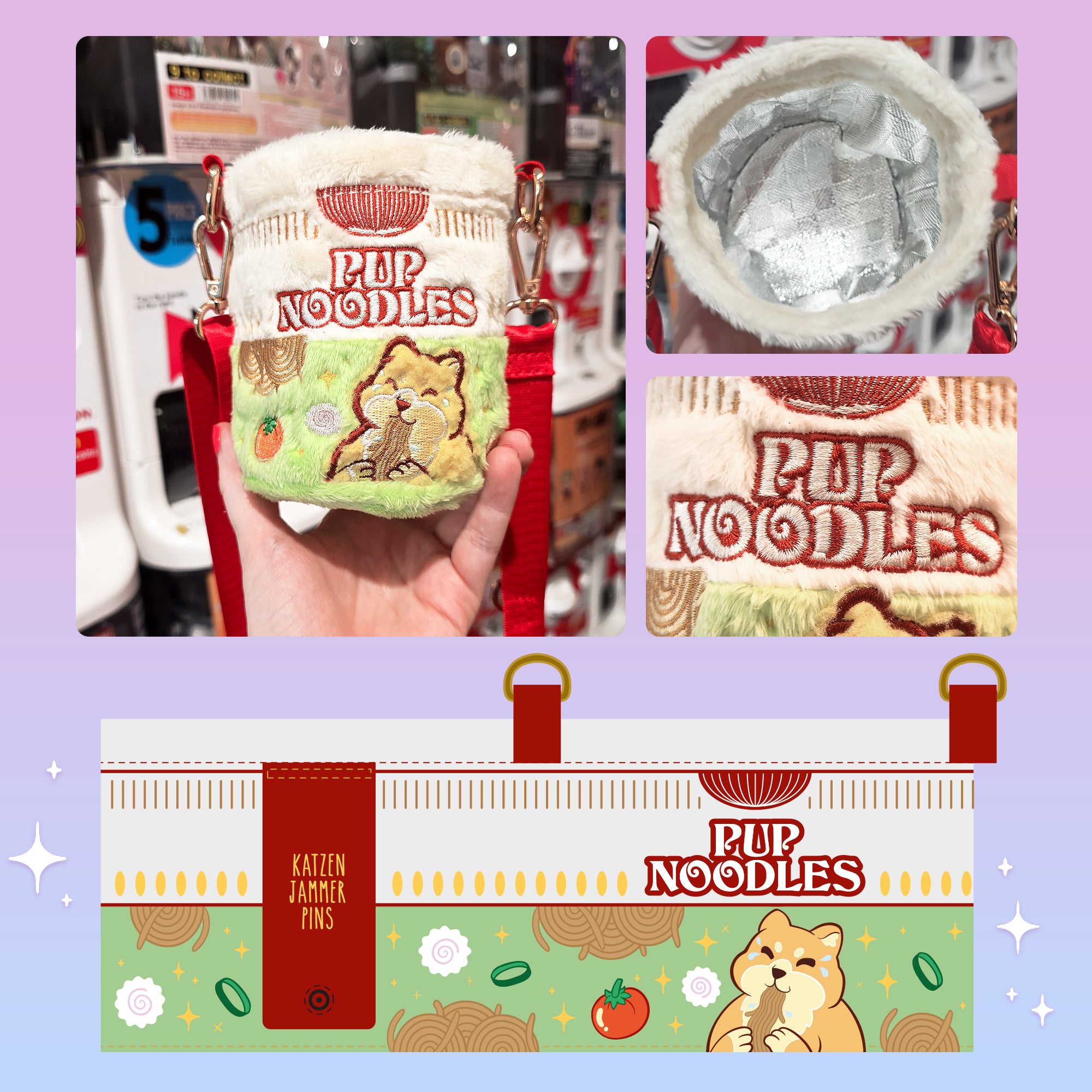 katzenjammerpins-pup-noodles-cupholder-gold-ita-bag image 7