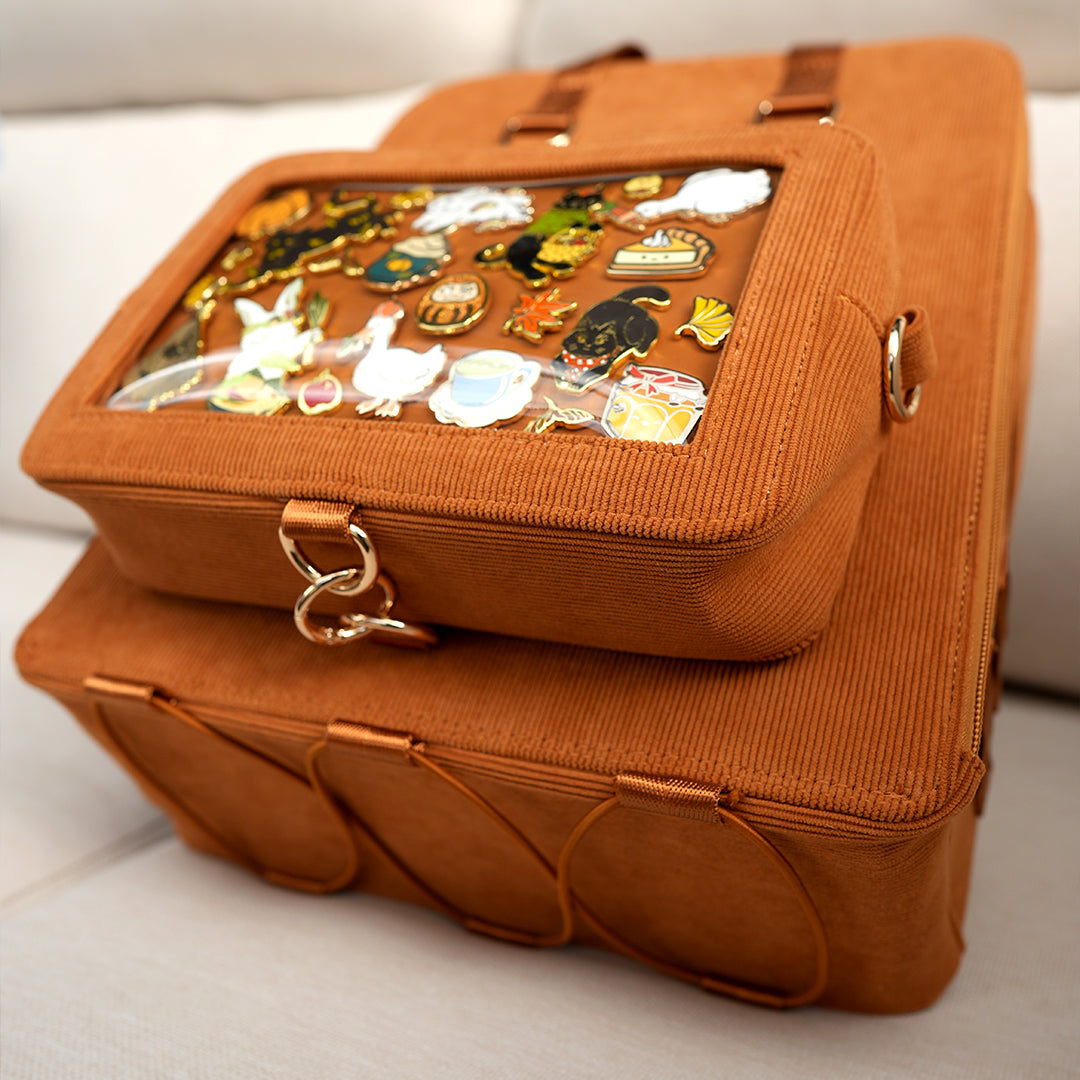katzenjammerpins-ita-bag-rucksack-mustard-gold-hardware image 2