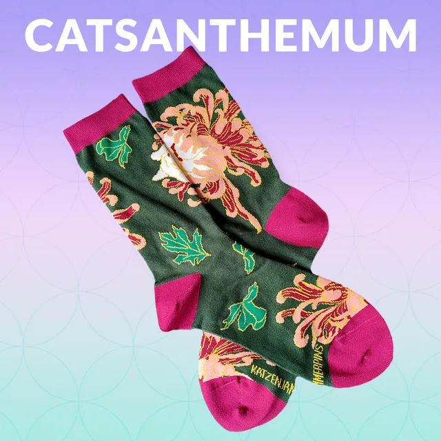 katzenjammerpins-catsanthemum-art-socks-socken-large image 1