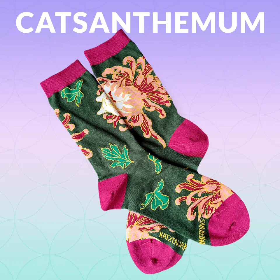 katzenjammerpins-catsanthemum-art-socks-socken-large image 1